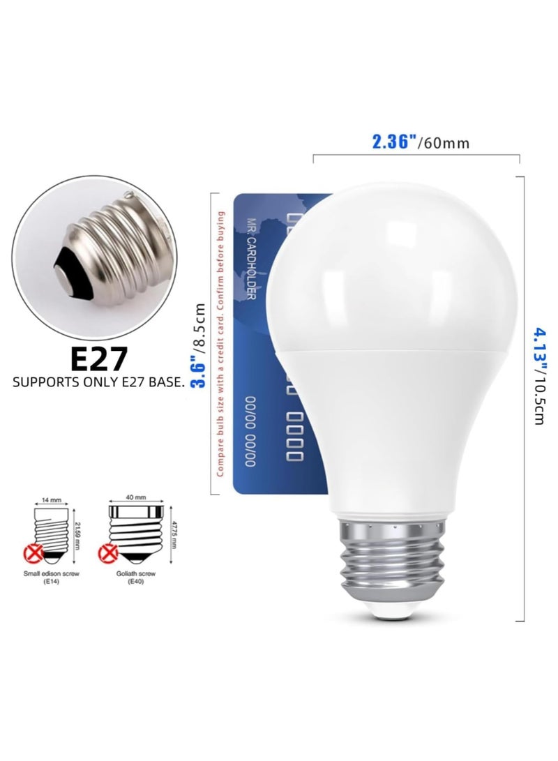 فيرست برو مجموعة 5 مصابيح LED E27 بقدرة 9 واط ضوء أبيض بارد 6500K، 810 لومن، غير قابلة للتعتيم، موفرة للطاقة كبديل لمصابيح 60 واط عبوة 5 قطع - Image 4