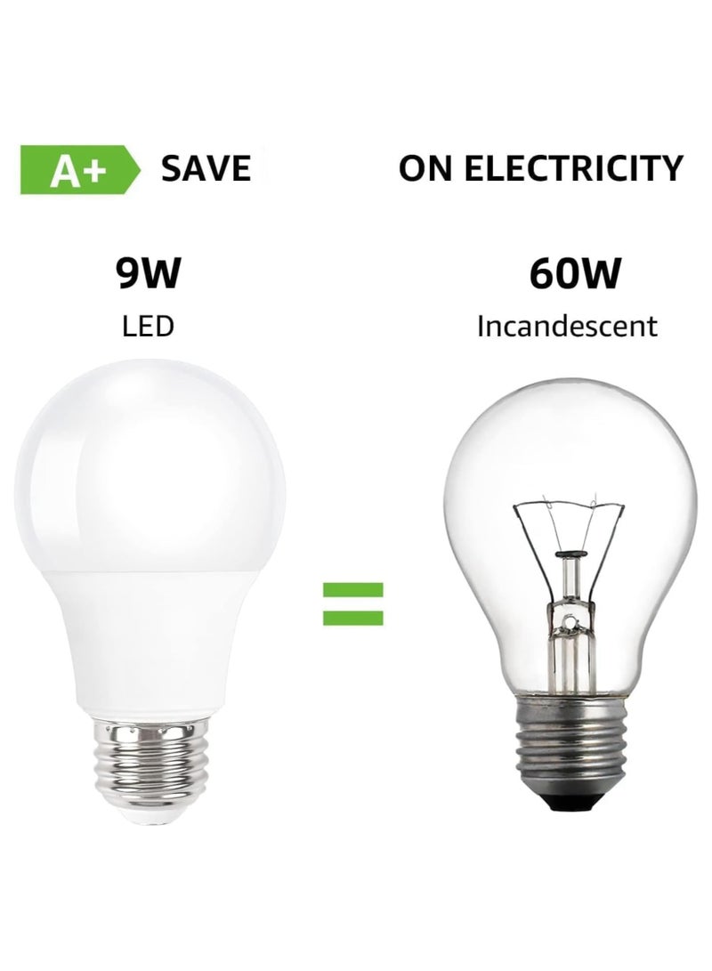 فيرست برو مجموعة 5 مصابيح LED E27 بقدرة 9 واط ضوء أبيض بارد 6500K، 810 لومن، غير قابلة للتعتيم، موفرة للطاقة كبديل لمصابيح 60 واط عبوة 5 قطع - Image 2