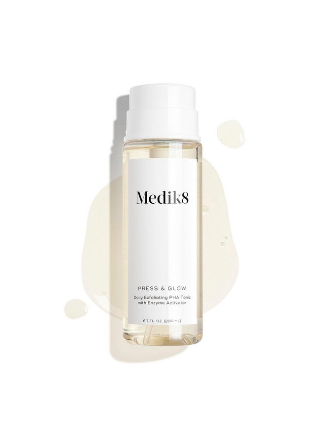 ميديك8 تونر التقشير اليومي من Press & Glow Pha Tonic مع منشط إنزيمي - تونر حمض البوليهيدروكسي - مقشر لطيف ومنظف لتنقية البشرة وتوحيد لونها وإزالة الاحمرار - للحصول على بشرة زجاجية مشرقة - 6.7 أونصة - Image 2