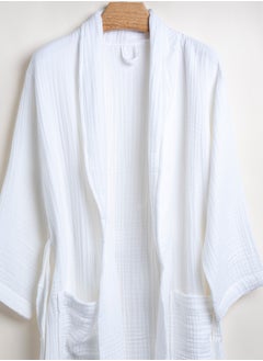 كوتاج طقم روب إستحمام قطن أبيض من كوتاج 3 قطع L/XL  - Image 3