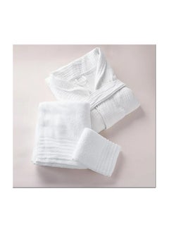 كوتاج طقم روب إستحمام قطن أبيض من كوتاج 3 قطع L/XL  - Image 2