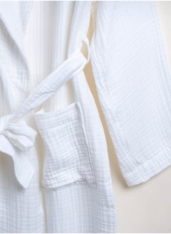 كوتاج طقم روب إستحمام قطن أبيض من كوتاج 3 قطع L/XL  - Image 5