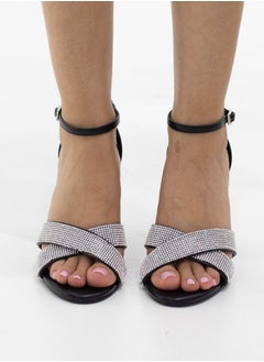 LAMARAPARIS Romania diamante band ankle strap 9cm heel sandal black  - Image 4