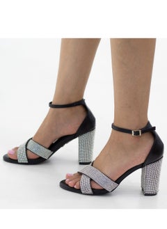 LAMARAPARIS Romania diamante band ankle strap 9cm heel sandal black  - Image 5