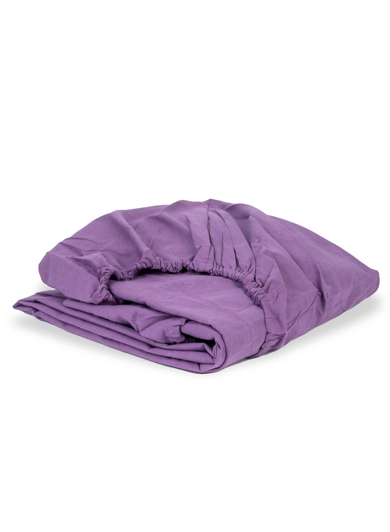 Home of linens شرشف مثبت بنفسجي 100x200  - Image 2
