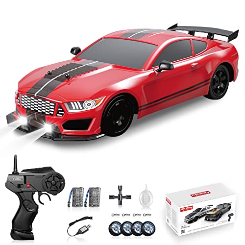Sakeye RC Drift Car 24GHz 116 Scale 4WD High Speed Remote Control Cars Vehicle with LED Lights Two Batteries and Drifting Tires Racing Sport Toy Cars for Adults Boys Girls Kids - Image 1