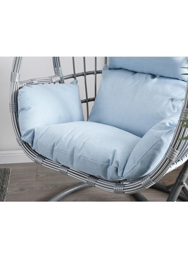 YULAN Comfortable Outdoor Patio Swing Hanging Super Soft Cushion Swing Chair Breathable Non-Slip Grey  - Image 2