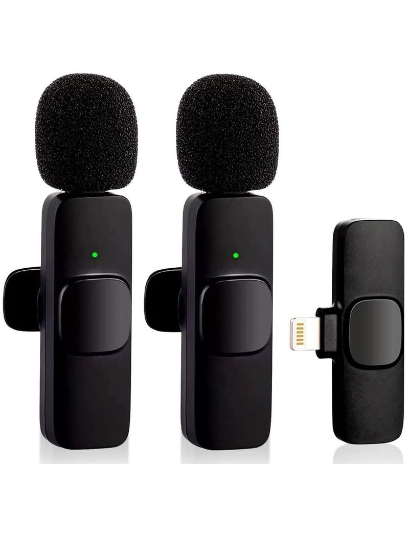ELTRAZONE Wireless Microphone for iPhone iPad- Plug-Play Wireless Lavalier Mic with 2 Microphone for Phone Video Recording- Interview- Vlog- Auto Sync and Noise Reduction- 2.4G  - Image 1