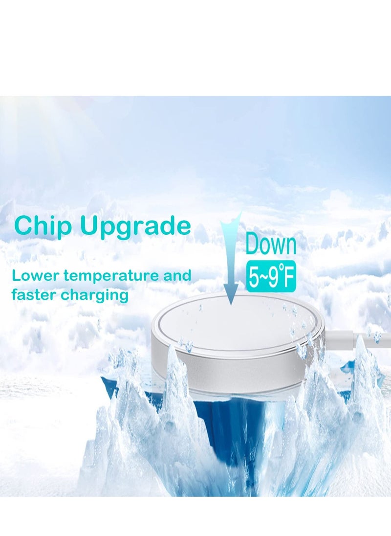 SYOSI - Apple Mag-Safe Charger for iPhone USB C Fast Charging,Wireless Magnetic Fast PD Charging up to 15W Compatibility with iPhone 14,14 Plus,14 Pro,14 Pro Max, 13,12 series,AirPods Pro2,White - Image 1