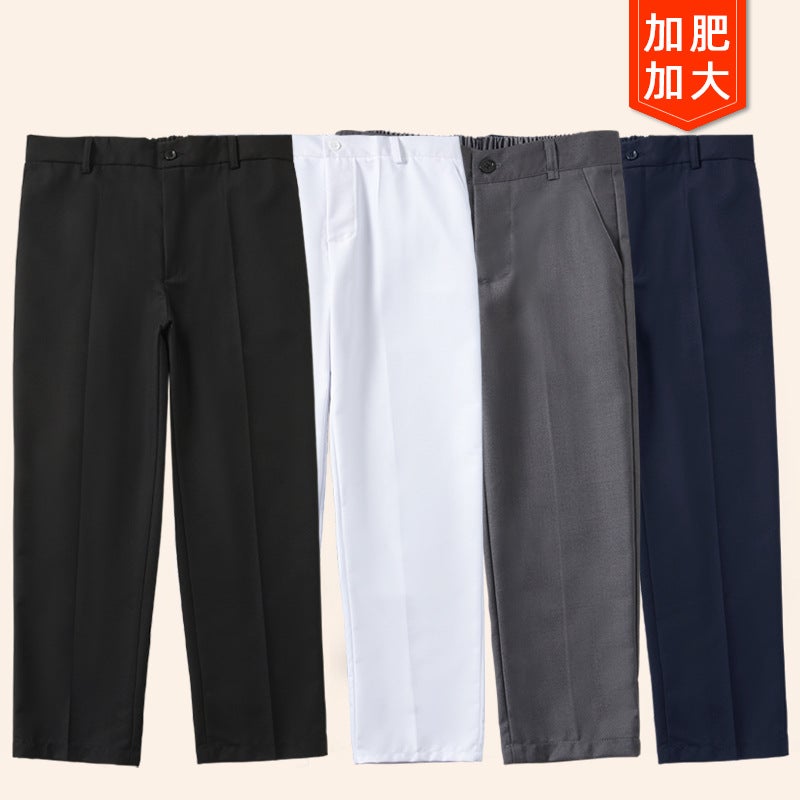 Chubby Children'S Trousers Children'S Black Suit Pants Boys' Plus Fat Loose Dress Trousers For Big Children And Primary School Students School Uniform Pants - Image 2