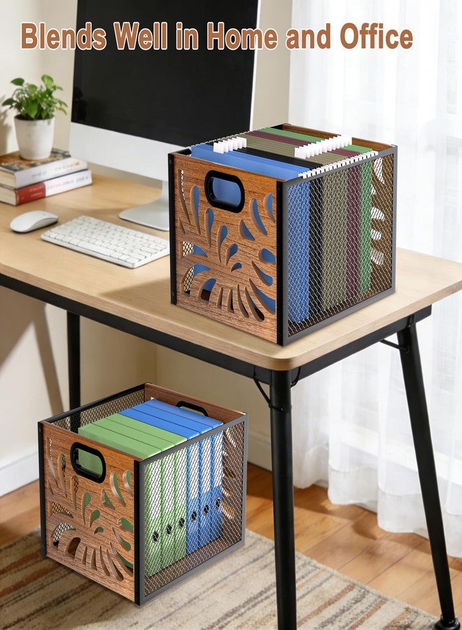 QILICHZ Wood File Box,Hanging File Organizer,File Storage Box Bin for Letter Size - Image 5