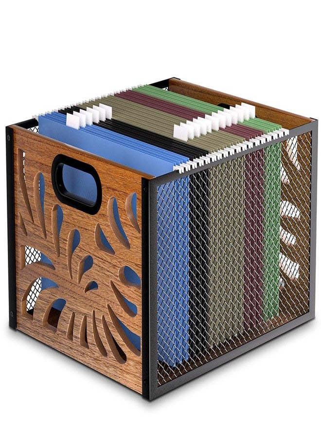 QILICHZ Wood File Box,Hanging File Organizer,File Storage Box Bin for Letter Size - Image 1
