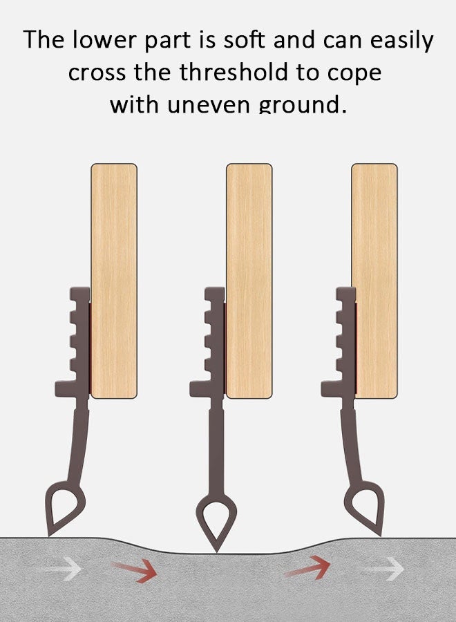 XiuWoo Door Draught Strip, 100 cm Length Door Seal for Exterior & Interior Doors, Door Bottom Draft Blocker Dust and Noise Insulation (Brown) - Image 3