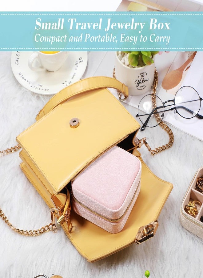 Kenning 12 Pcs Small Velvet Travel Jewelry Box Mini Jewelry Case Portable Organizer Pouch Bridesmaid Proposal Gift for Women(Square) - Image 5
