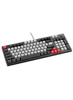 T-WOLF 80% Mechanical Gaming Keyboard LED Backlit Compact 97 Keys Wired Mechanical Keyboard With Volume Control Knob  Switch Keyboard for Gaming or Office  - Image 1