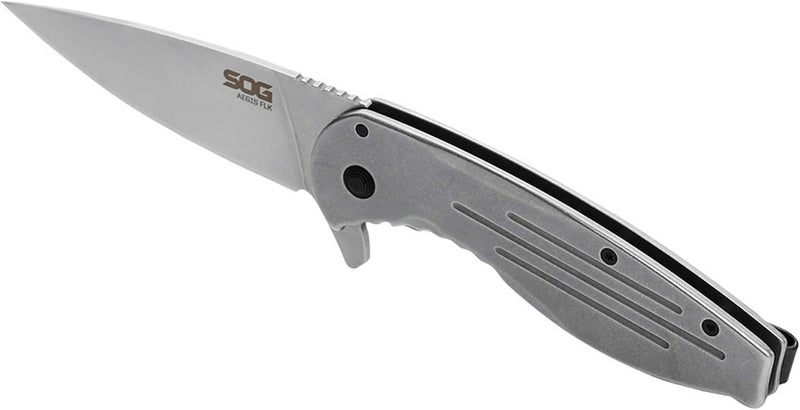SOG Aegis FLK Portable Compact Outdoor Everyday Carry (EDC) Pocket Folding Knife | All-Metal Construction | Quick Opening - Image 3