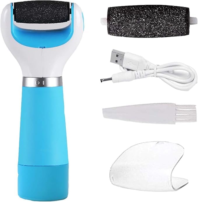 Electric Foot File Callus Remover - Foot Scrub pedicure kit Tools, Rechargeable Electronic Feet heel Scrubber Scraper Trimmers Rasp Exfoliator Portable Care Perfect for Dead Skin - Image 1