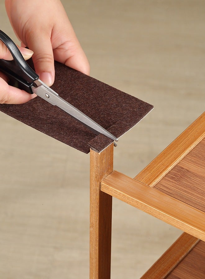 LAWAZIM Furniture Non-Slip Pads -97 Piece Dark Brown- Felt Pads with Adhesive Backing for Floor Protection Preventing Scratches Cushioning Noise Reduction for Chairs Tables Customizable Furniture Feet  - Image 2