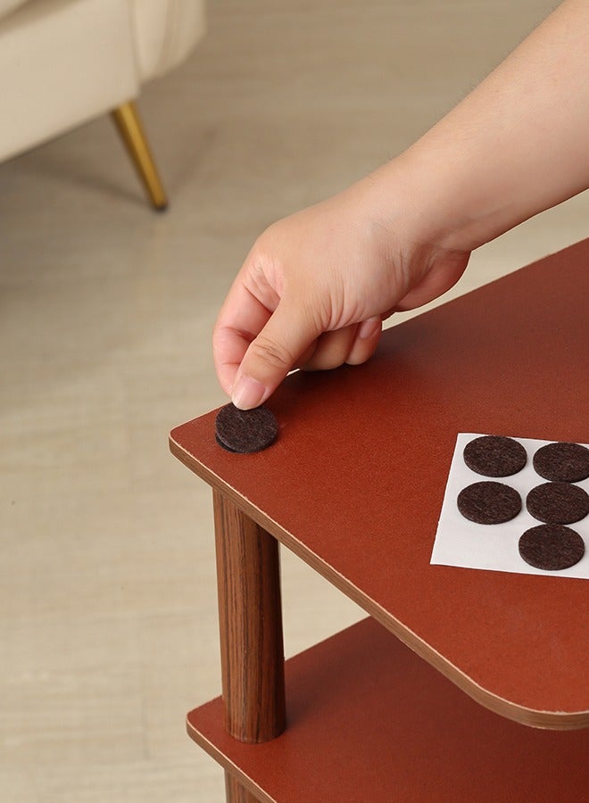 LAWAZIM Furniture Non-Slip Pads -97 Piece Dark Brown- Felt Pads with Adhesive Backing for Floor Protection Preventing Scratches Cushioning Noise Reduction for Chairs Tables Customizable Furniture Feet  - Image 4