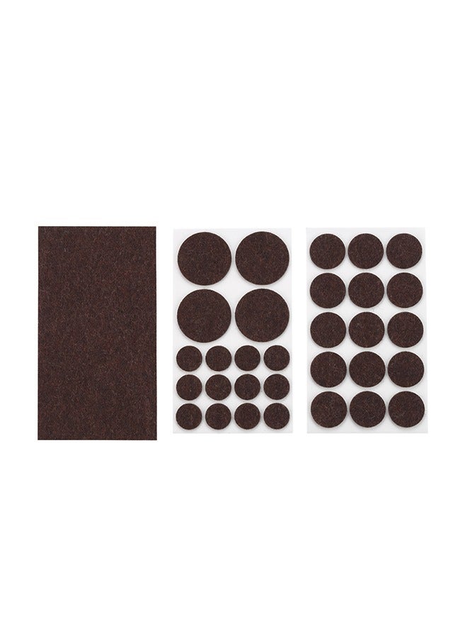 LAWAZIM Furniture Non-Slip Pads -97 Piece Dark Brown- Felt Pads with Adhesive Backing for Floor Protection Preventing Scratches Cushioning Noise Reduction for Chairs Tables Customizable Furniture Feet  - Image 5