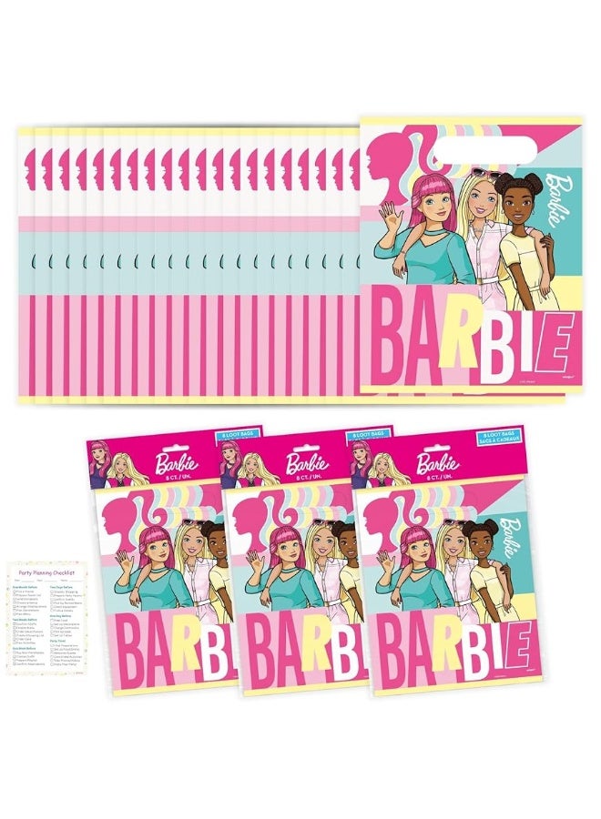 Unique Barbie Party Favor Bags Set - 24 Barbie Party Bags, Checklist - Barbie Birthday Party Decorations & Supplies, Barbie Goodie Bags for Girls Birthday - Image 2