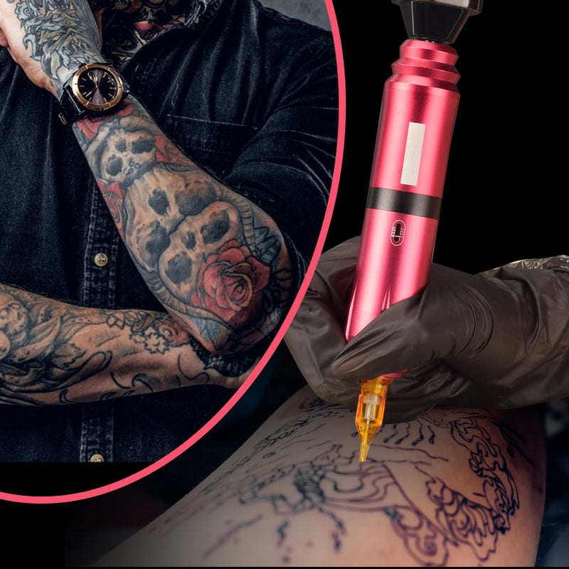 Tattoo Pen Cartridge Needles Set Pen Motor Tattoos Machine Rotary Tattoo Pen DC Port Design Portable - Image 2