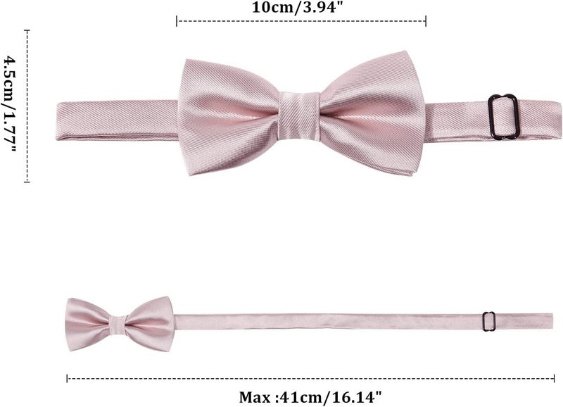 Kajeer Kids Bow Tie, Boy Bow Ties Pre-tied Silk 100% Classic Solid Adjustable Girls Neck Bowtie for Wedding Party - Image 4