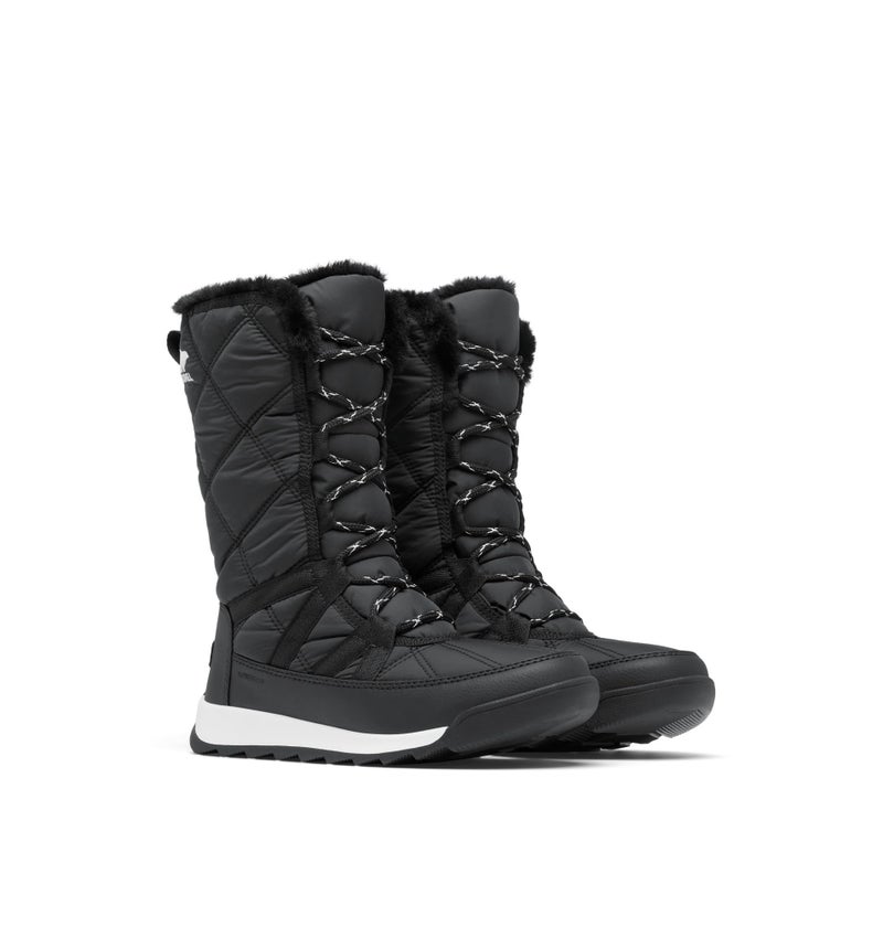 SOREL Women's Whitney ll Plus Tall Lace Waterproof Boot - Black, Sea Salt - 6 - Image 1