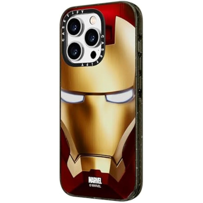Casetify Impact iPhone 14 Pro Case 【Iron Man Co-Lab / 4X Military Grade Drop Tested / 8.2ft Drop Protection/Compatible with Magsafe】 - Iron Man Hero Mask - Clear Black - Image 5