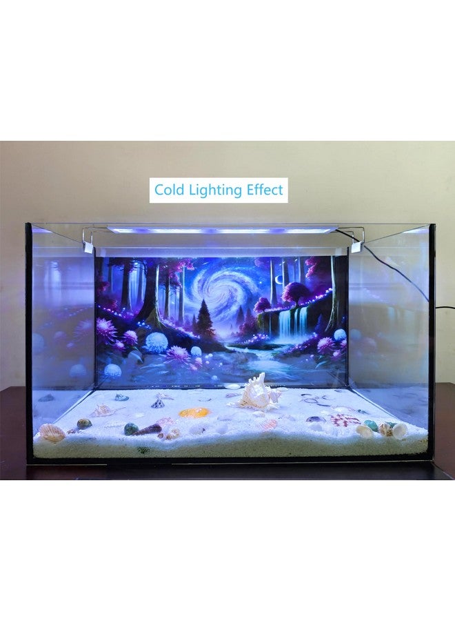 Generic Fantasy Galaxy Starry Sky Aquarium Background Glowing Plants Fish Tank Background 24x12 Inches PVC Glass Container Decoration with Tapes  - Image 5