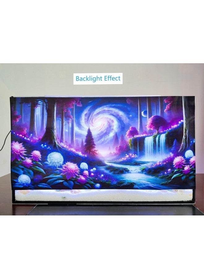 Generic Fantasy Galaxy Starry Sky Aquarium Background Glowing Plants Fish Tank Background 24x12 Inches PVC Glass Container Decoration with Tapes  - Image 4