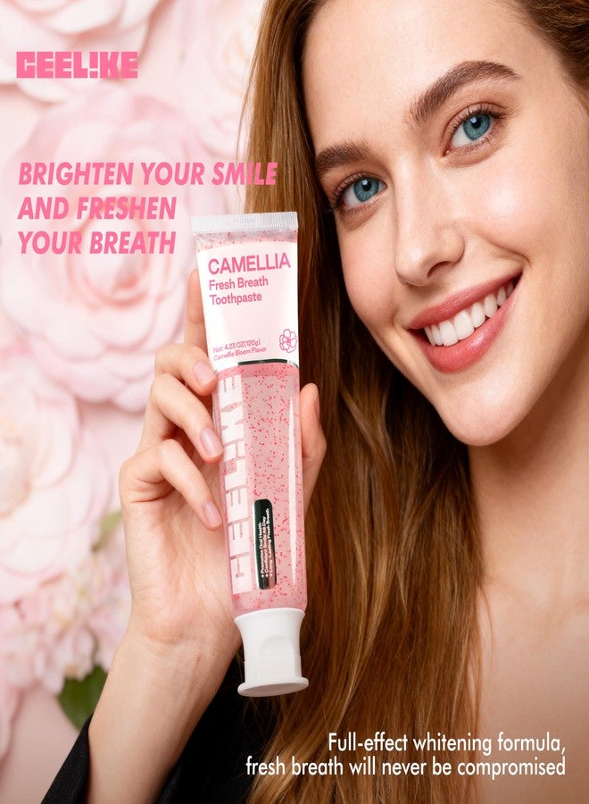 CEELIKE Camellia Fresh Breath Toothpaste, Natural Floral Flavor for Long - Lasting Oral Freshness, Enriched with Plant Extracts, 4.23 Oz (120g) - Image 4