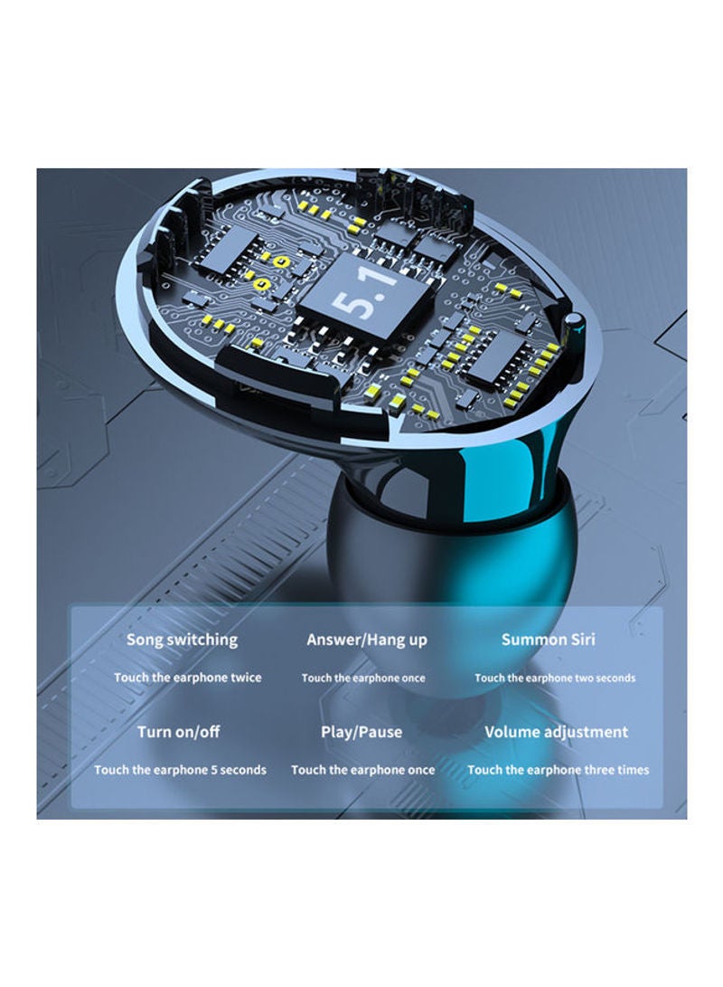 NIBEMINENT M10 LED Wireless Bluetooth Headset Green - Image 5