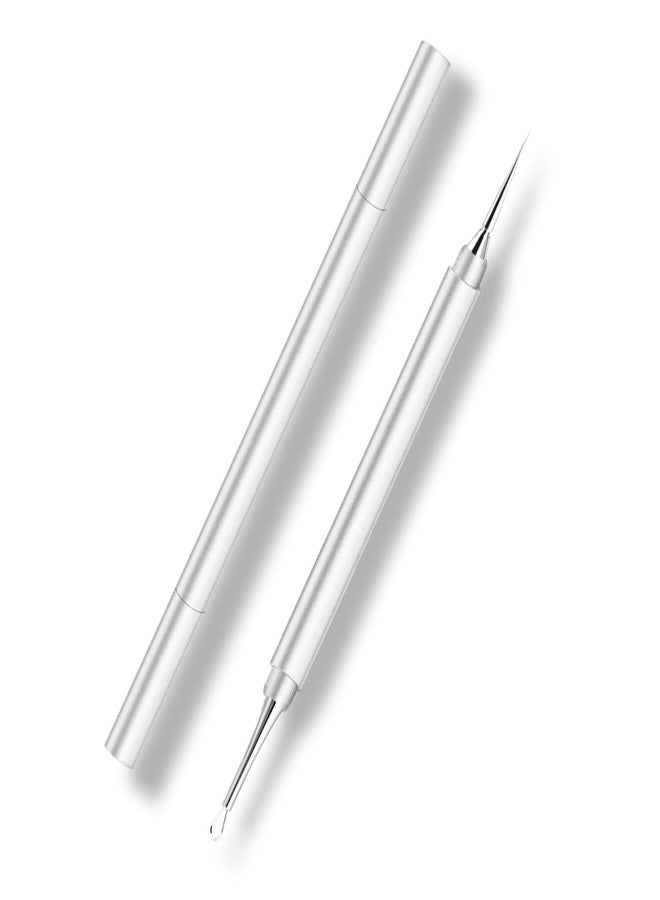 Sestball 2-in-1 Professional Stainless Steel Acne Removal Needle, Whitehead & Blackhead Remover Tool, Pimples Comedone Extractor Removal Tool, Double Ended Needle with Cap Removal for Nose Face Tools(Sliver) - Image 1