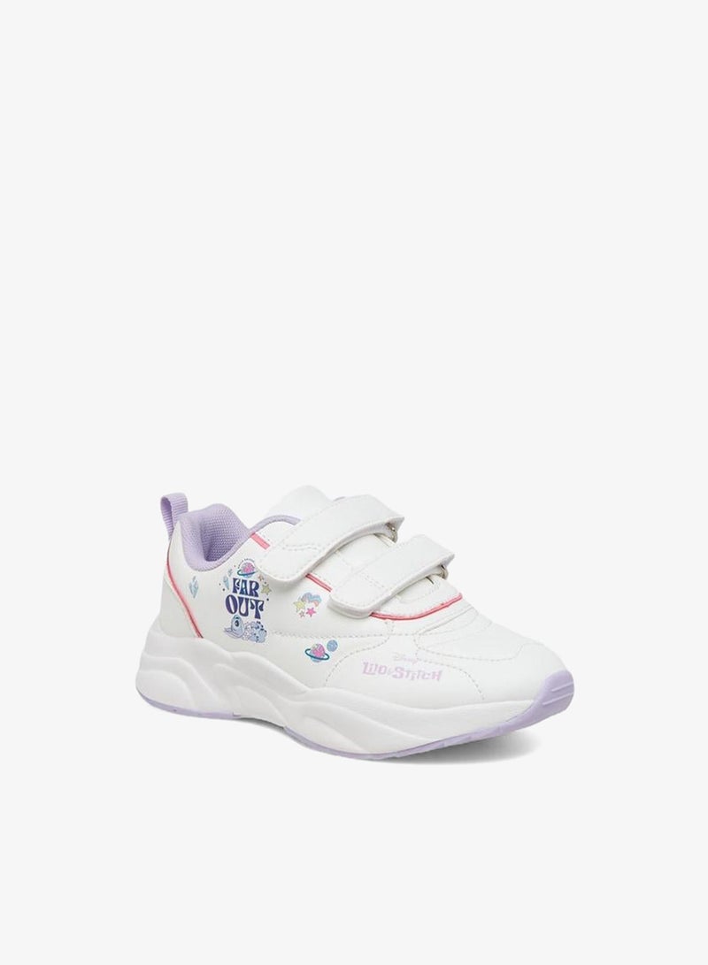 Disney Stitch Print Sneakers With Hook And Loop Closure - Image 2