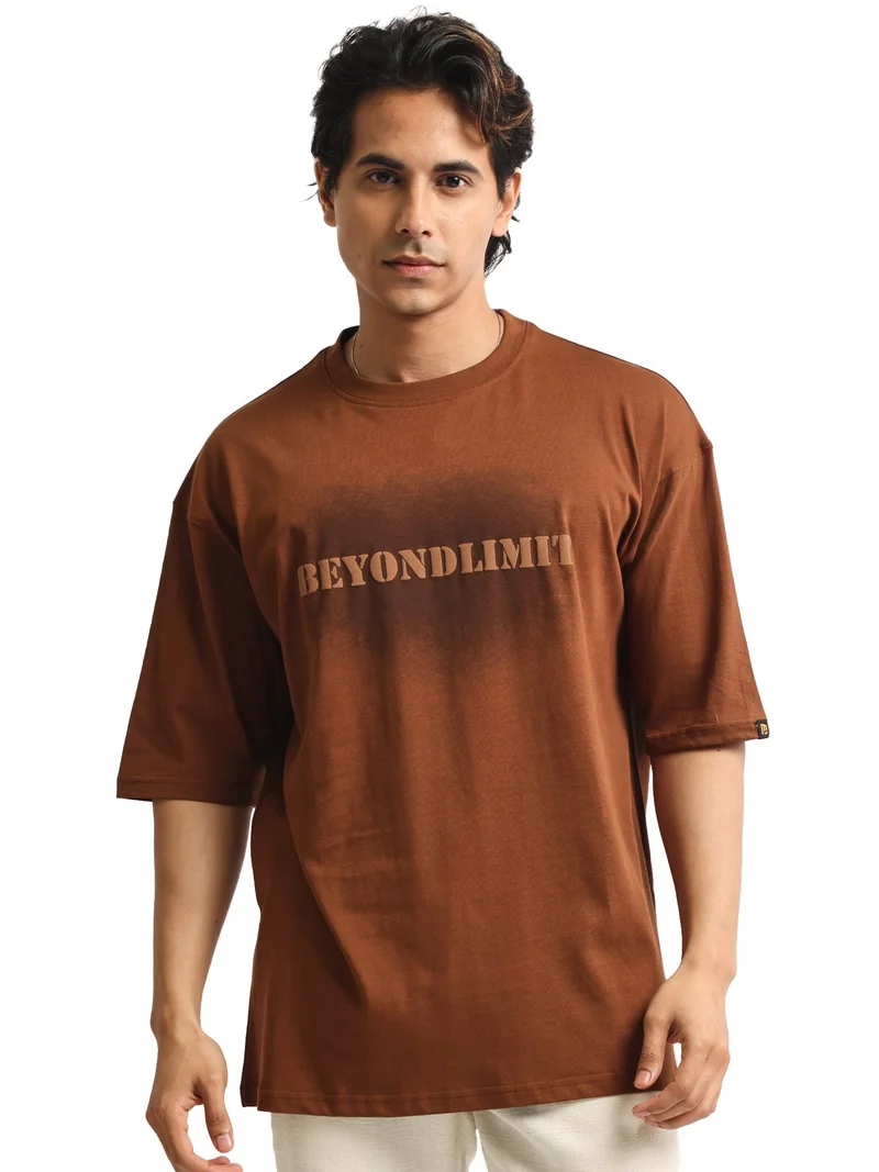 مانياك Maniac Mens Colorblock Round Neck Half Sleeve Black and Light Grey Cotton Tshirt