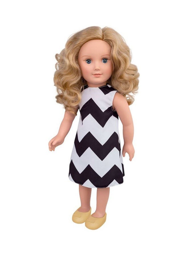 حياتي غيرل دمية هايتي جيرل ساندي – 18 بوصة بشعر مموج مع فستان وملابس رياضية - Image 4