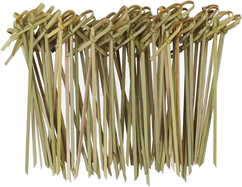 KTOJOY 100 Pcs Cocktail Picks 47 Inch Bamboo Skewers for Appetizers Natural Bamboo Knot Skewers for Party Drinks Food Fruit Charcuterie Boards Accessories - Image 1