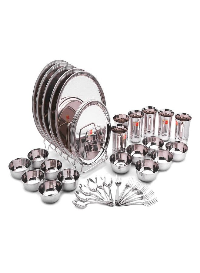 KCL Stainless Steel Dinner Set/Dinnerware/Lunch Set/Plate Set - 42 Pieces