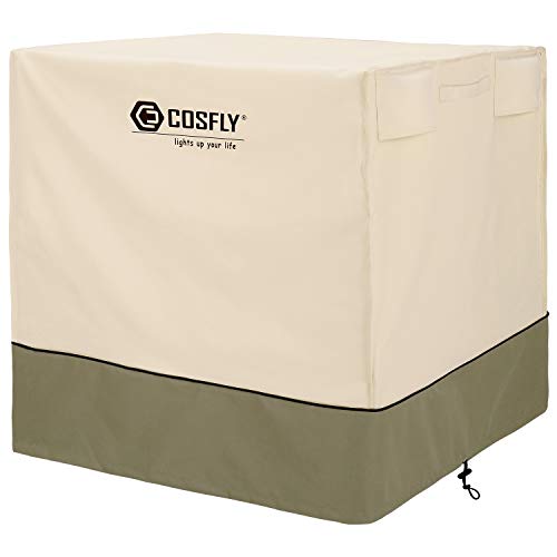 COSFLY Air Conditioner Cover for Outside Units-Durable AC Cover Water Resistant Fabric Windproof Design -Square Fits up to 38 x 38 x 40 inches - Image 1