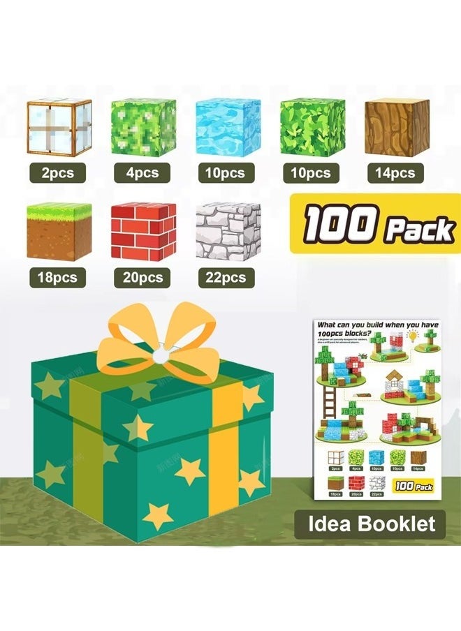 Zeemey Magnetic Blocks-Build Mine Magnet World Edition, Magnetic Toys for Boys & Girls Age 3-4 4-5 6-8,STEM Montessori Sensory Toys for Toddlers Gifts for 3+ Years Old,100PCS Fidget 0.8" Cubes Construction Toys  - Image 2