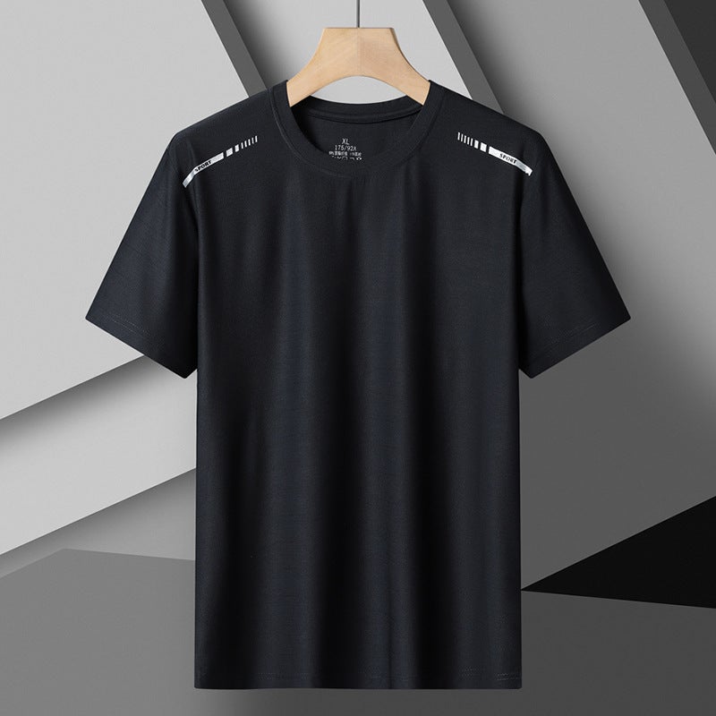 Couple Style Women'S Men'S Short-Sleeved Ice Silk T-Shirt T-Shirt Breathable Shirt Sportswear - Image 1