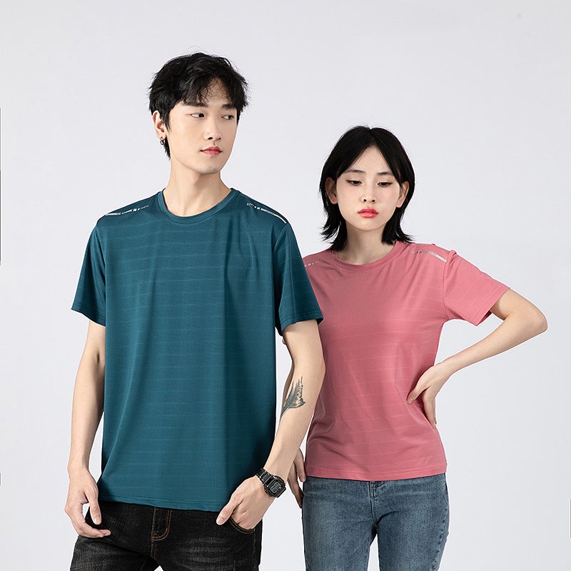 Couple Style Women'S Men'S Short-Sleeved Ice Silk T-Shirt T-Shirt Breathable Shirt Sportswear - Image 4