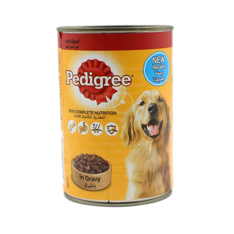 Pedigree Beef Chunks in Gravy Wet Dog Food 400g