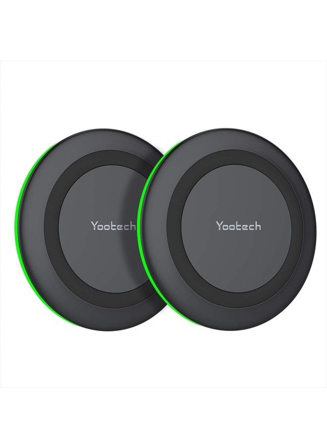 Yootech Yootech [2 Pack] Wireless Charger,10W Max Fast Wireless Charging Pad Compatible with iPhone 14/14 Plus/14 Pro/14 Pro Max/13/13 Mini/SE 2022/12/11/X,Samsung Galaxy S22/S21,AirPods Pro 2(No AC Adapter)  - Image 1