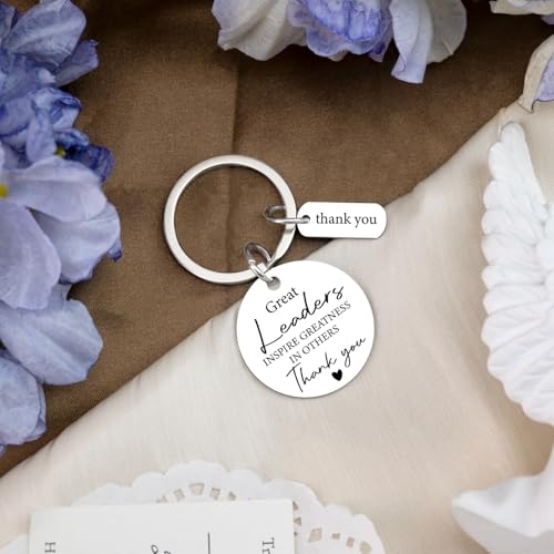 SOJUWEL Leadership Gifts Keychains Thank You Gifts for Boss Leader Mentor Best Boss Gift for Men Manager Supervisor Bosses Day Birthday Retirement White Elephant Gift for Him Cool Best Leader Keyring - Image 2