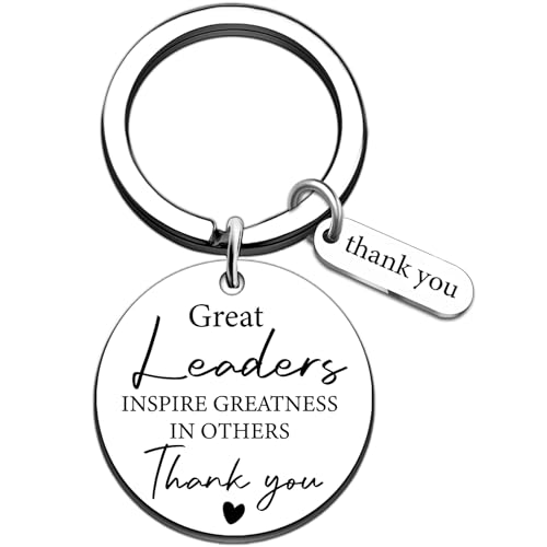 SOJUWEL Leadership Gifts Keychains Thank You Gifts for Boss Leader Mentor Best Boss Gift for Men Manager Supervisor Bosses Day Birthday Retirement White Elephant Gift for Him Cool Best Leader Keyring - Image 5