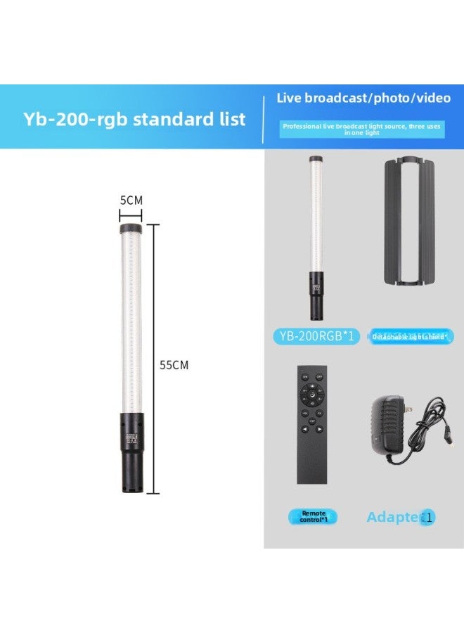 RGB Full-color Light Stick Handheld Stick Light LED Fill Light Studio Atmosphere Light Outdoor Photography Lighting Light-Light Source Color:20w Rgb Full Color Rod Light  - Image 1