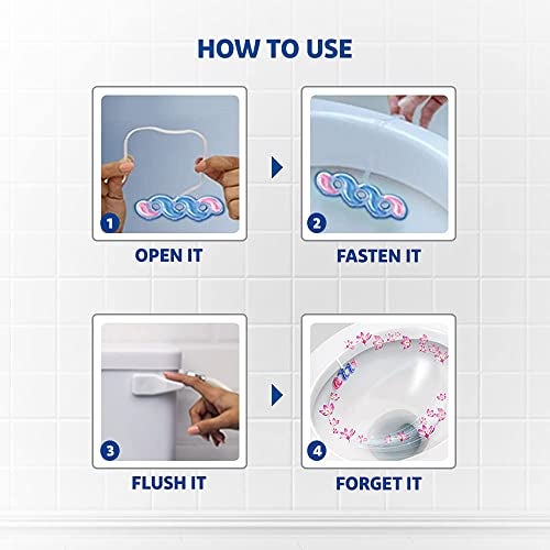 Harpic Power Fresh 6 Toilet Cleaner Rim Block, Marine Splash - 35 g | Cleans & Freshens Upto 4 Weeks - Image 3