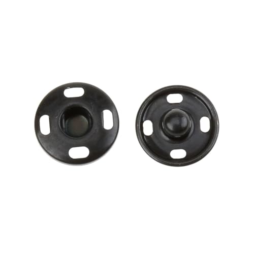 COTOWIN Sew-On Snaps,Black Press Buttons,Pack of 10,15mm - Image 3